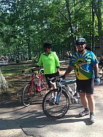 Kevin and Matt at the start of Bobby's ride. Submitted by Norm