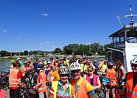 On the Danube Bike Barge Trip 2 - Happy Ferry Crowd