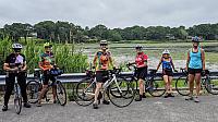 Francine, Ann, mike, Betty, Anita and Chris at Setauket Harbor